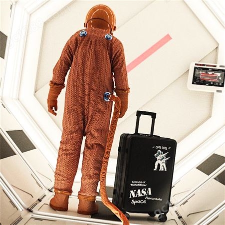 太空NASA宇航员行李箱女涂鸦旅行箱学生男卡通密码拉杆皮箱批发