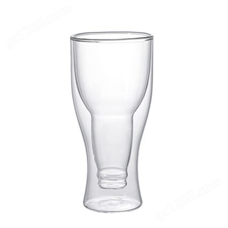 创意高硼硅双层玻璃啤酒杯 个性水杯KTV酒吧聚会啤酒杯子
